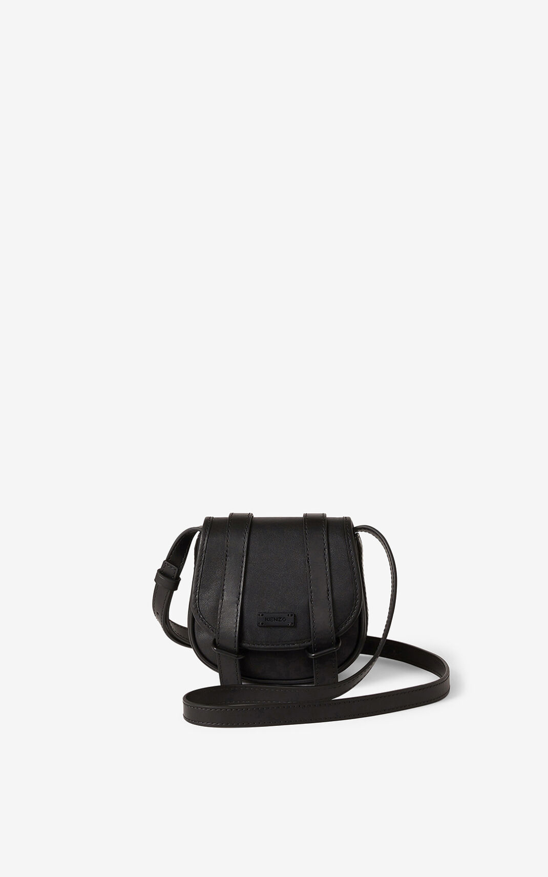 Sac Messenger Kenzo Femme Courier mini Cuir Noir WJXUT-1205